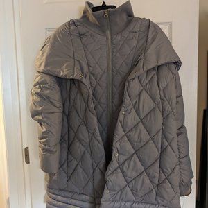 Jessica Simpson Ice Grey Puffer Coat with Hood